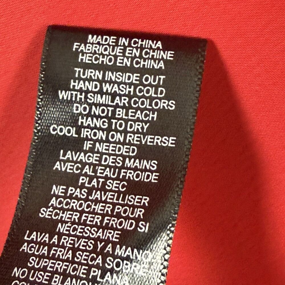 WAYF Red Empire Waist Satin Slip Midi Dress Party Cocktail NWT - Picture 14 of 14